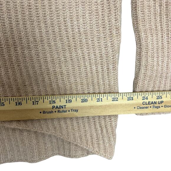 J Crew Point Sur Sweater Womens Medium Peach Turtleneck Ribbed Chunky Cozy - Picture 5 of 10